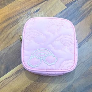 Stoney Clover puffy pink rainbow pouch